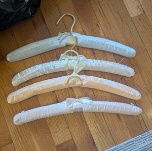Set of 4 Elegant Satin Padded Hangers – $20